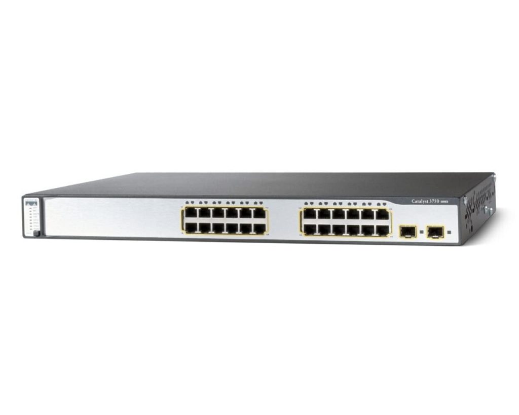سوئیچ 24 پورت سیسکو مدل WS-C3750-24PS-S استوک